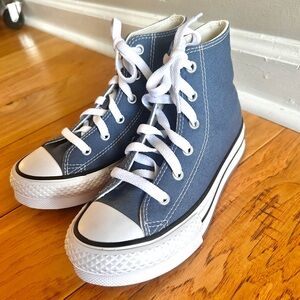 Converse Blue White High-Top Sneakers size 1 all stars